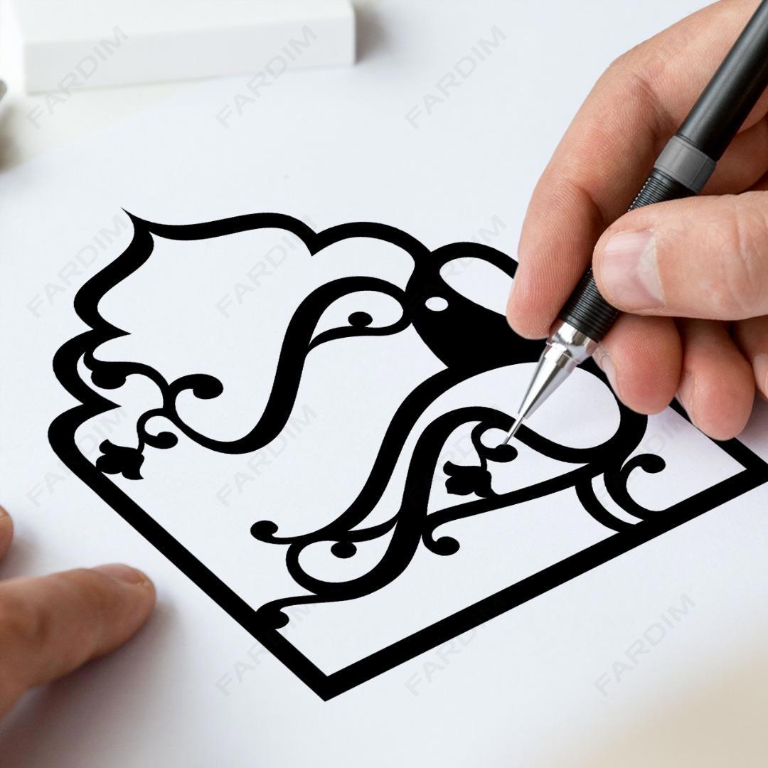 وکتور طرح نگاره گل و مرغ کد A132430